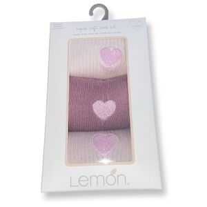 NWT Super Soft Sock Set by Lemon 3 pair Quarter Crew